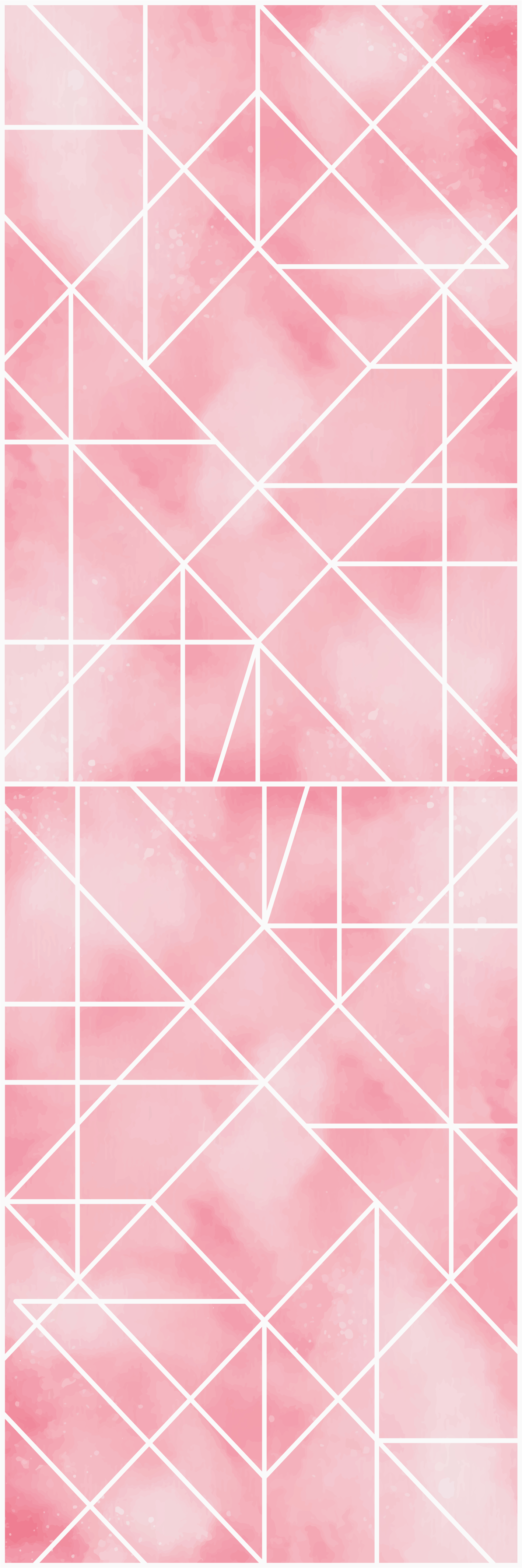 Tapis vinyle cuisine motif triangles roses - TenStickers