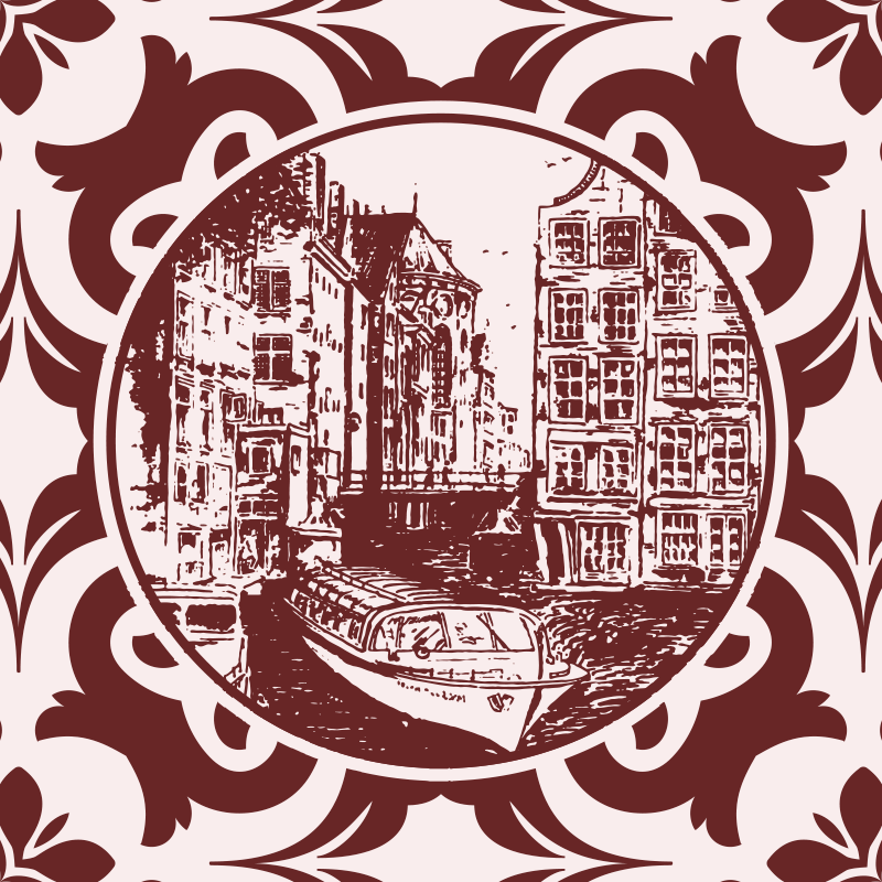 Tapis vinyle cuisine maisons et bateaux des canaux - TenStickers