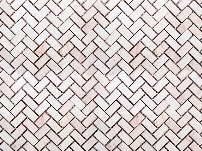 Tapis vinyle cuisine carreaux marbre en chevron - TenStickers