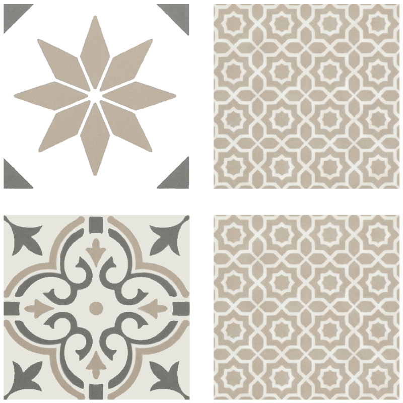 Tapis vinyle cuisine mosaïque marocaine sable - TenStickers