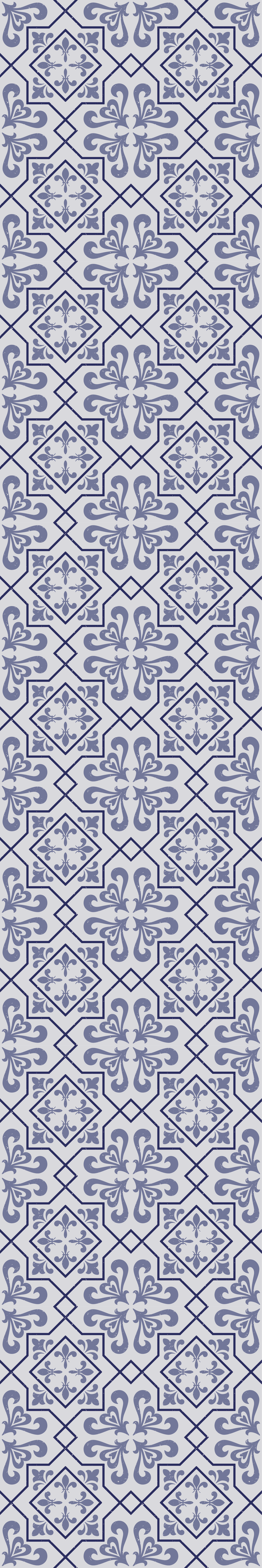 Tapis vinyle cuisine carreau portugais octogonal bleu - TenStickers