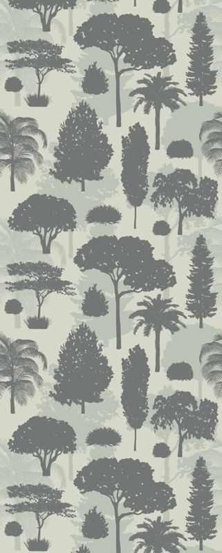 Tapis vinyle chambre motifs d'arbres nordiques - TenStickers