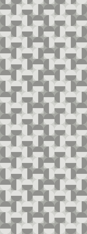 Tapis vinyle chambre motif cercles gris style nordique - TenStickers