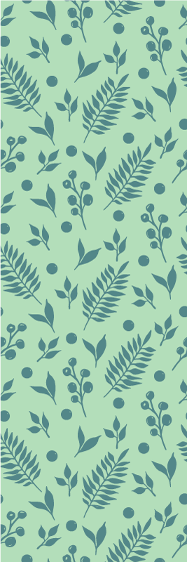 Tapis vinyle bureau feuilles vertes sur vert - TenStickers