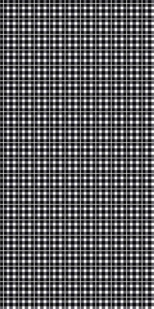 Tapis vinyle bureau motif vichy noir et blanc - TenStickers