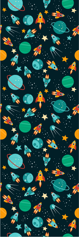 Tapis vinyle chambre espace de design mignon pour enfants - TenStickers