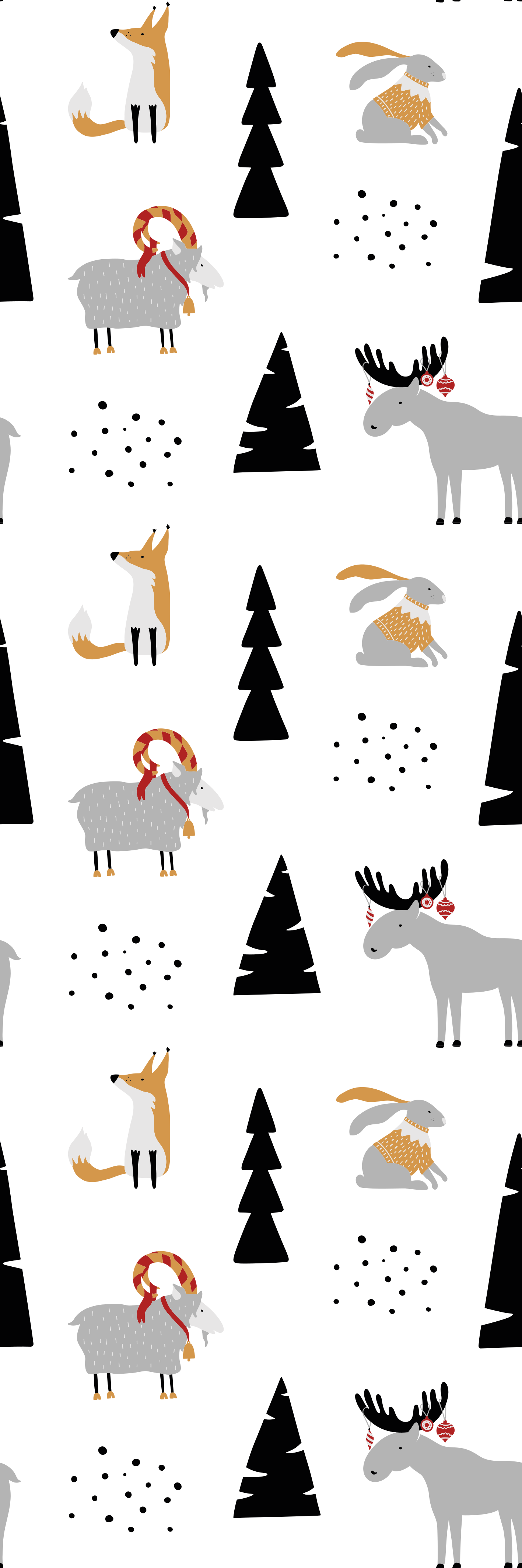 Tapis vinyle chambre motif animaux d'hiver - TenStickers