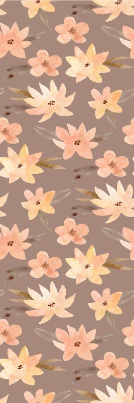 Tapis vinyle chambre fleurs aquarelle pastel - TenStickers