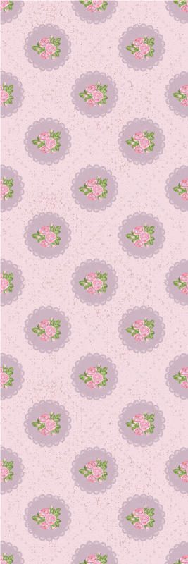 Tapis vinyle chambre motif carreaux rose shabby chic - TenStickers