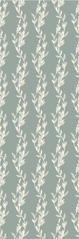 Tapis vinyle chambre style provençal feuilles sur brindilles - TenStickers