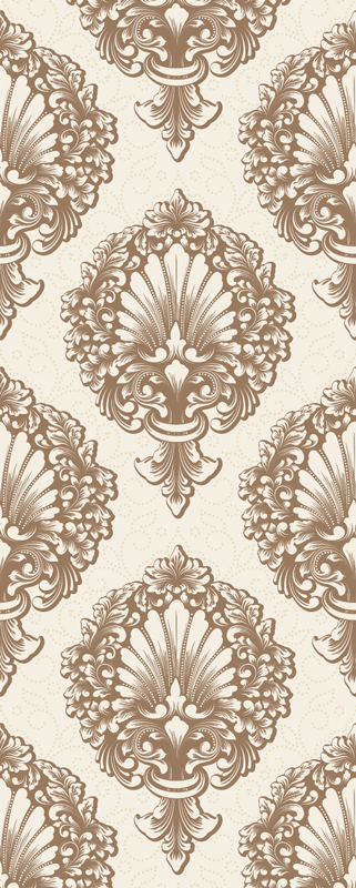 Tapis vinyle chambre style damassé vintage - TenStickers
