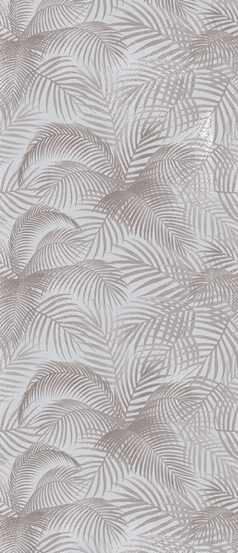 Tapis vinyle chambre botanique élégant gris années 80 - TenStickers