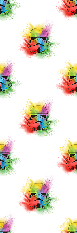Tapis vinyle chambre motif têtes de trooper blanc - TenStickers