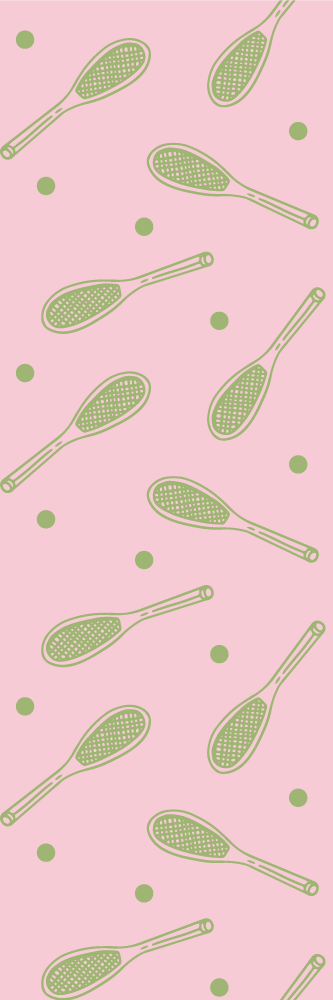 Tapis vinyle chambre motif raquettes de tennis seamless - TenStickers
