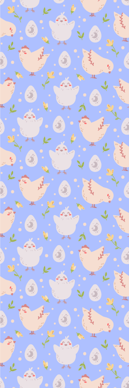 Tapis vinyle chambre personnages de poules pour enfants - TenStickers