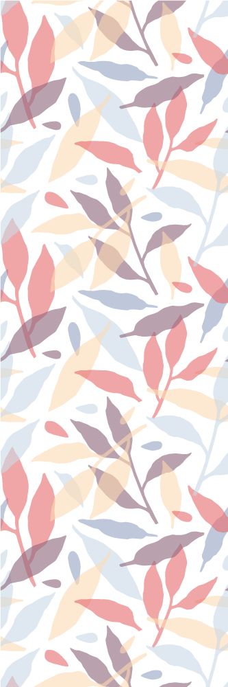 Tapis vinyle chambre branches d'arbre colorées - TenStickers