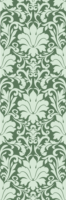 Tapis vinyle chambre vert émeraude orné - TenStickers