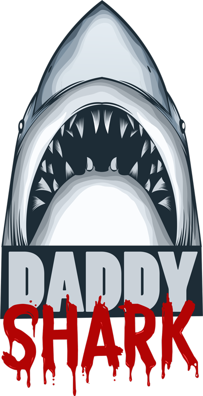 Tapis vinyle chambre requin papa - TenStickers