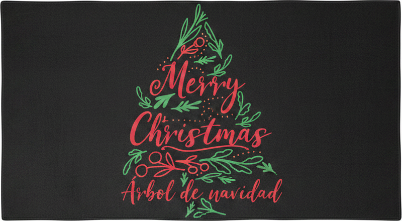 Tapis vinyle chambre arbre de noël joyeux noël - TenStickers