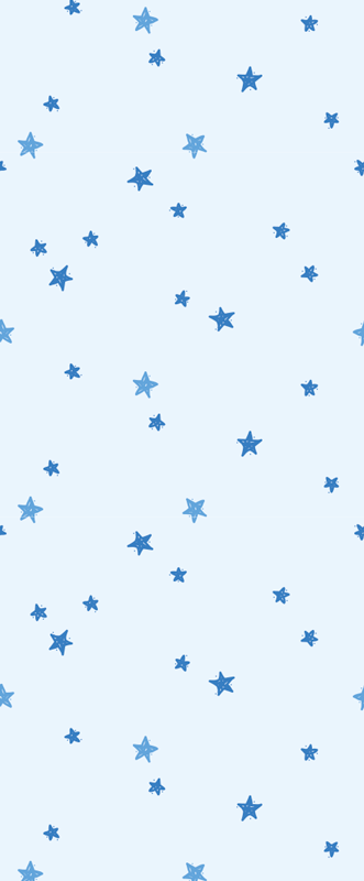 Tapis vinyle nordique motif étoiles bleu pastel - TenStickers