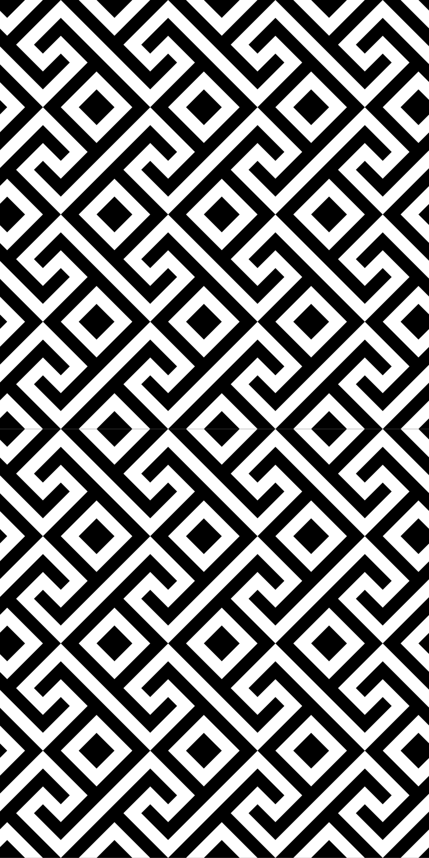 Tapis vinyle nordique motif géométrique noir et blanc - TenStickers