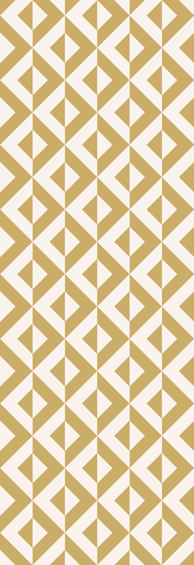 Tapis vinyle nordique géométrique moutarde - TenStickers