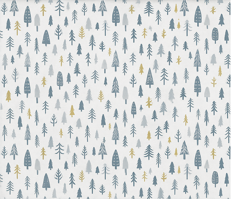 Tapis vinyle nordique scène de forêt d'hiver - TenStickers