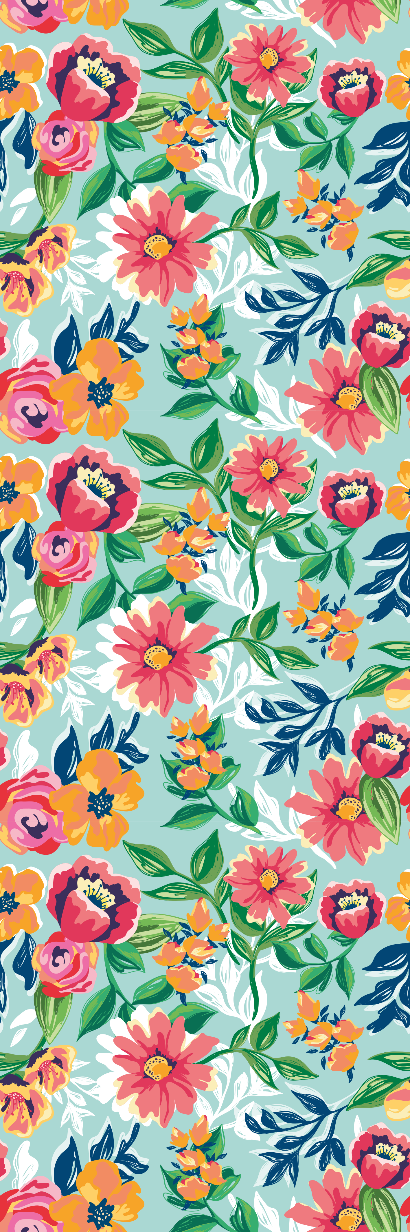Tapis vinyle nature motif sauvage coloré - TenStickers
