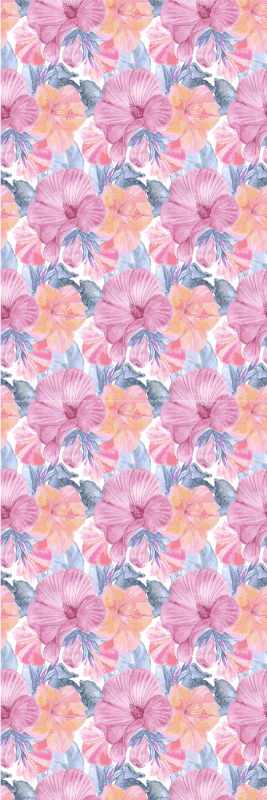 Tapis vinyle nature aquarelle mauve - TenStickers