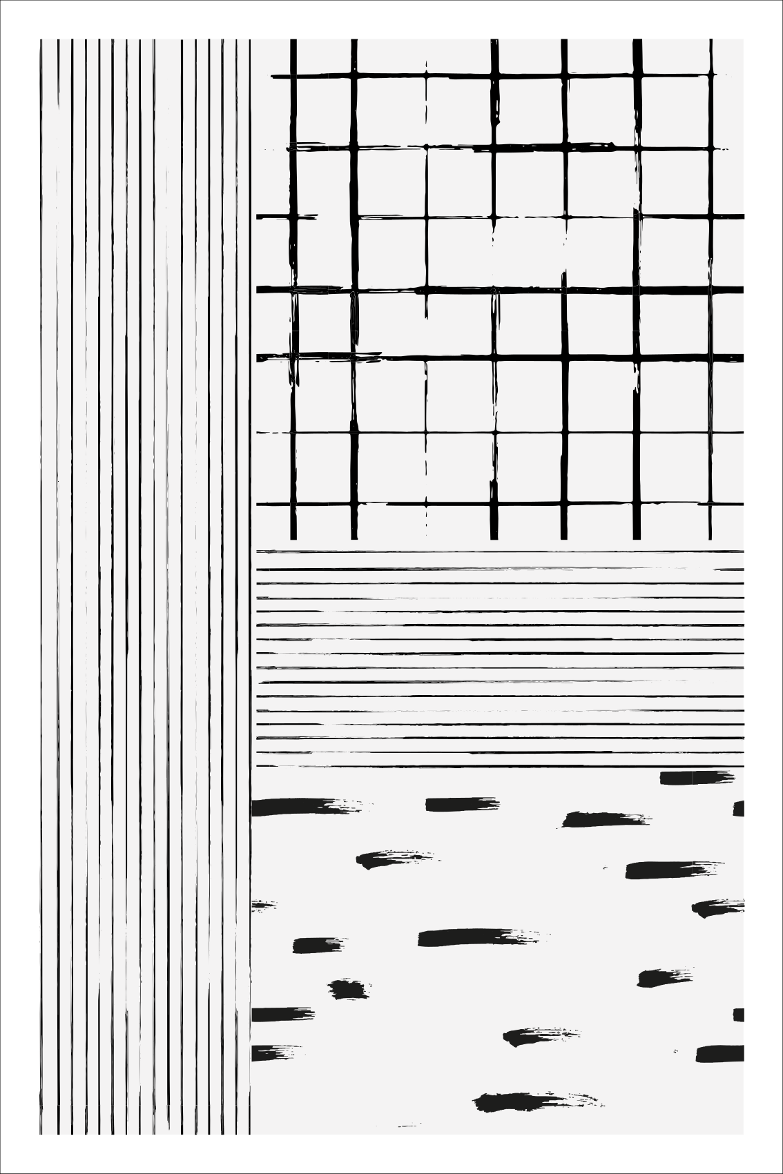 Tapis vinyle moderne à lignes noires - TenStickers