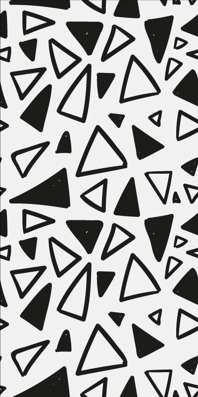 Tapis vinyle texture triangle noir et blanc minimaliste - TenStickers