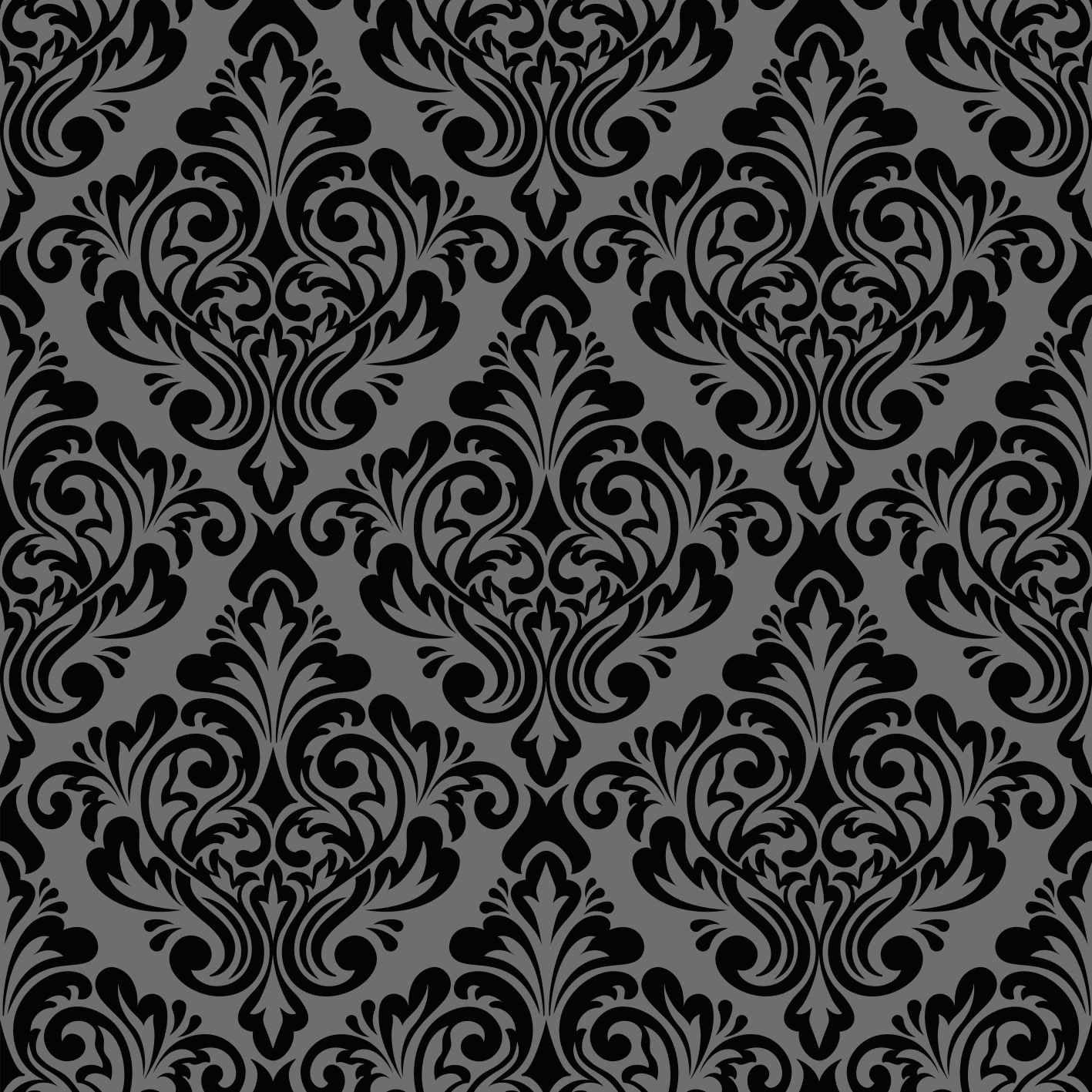 Tapis vinyle vintage damassé noir vintage - TenStickers
