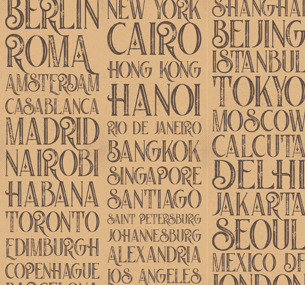 Tapis vinyle citation villes du monde - TenStickers