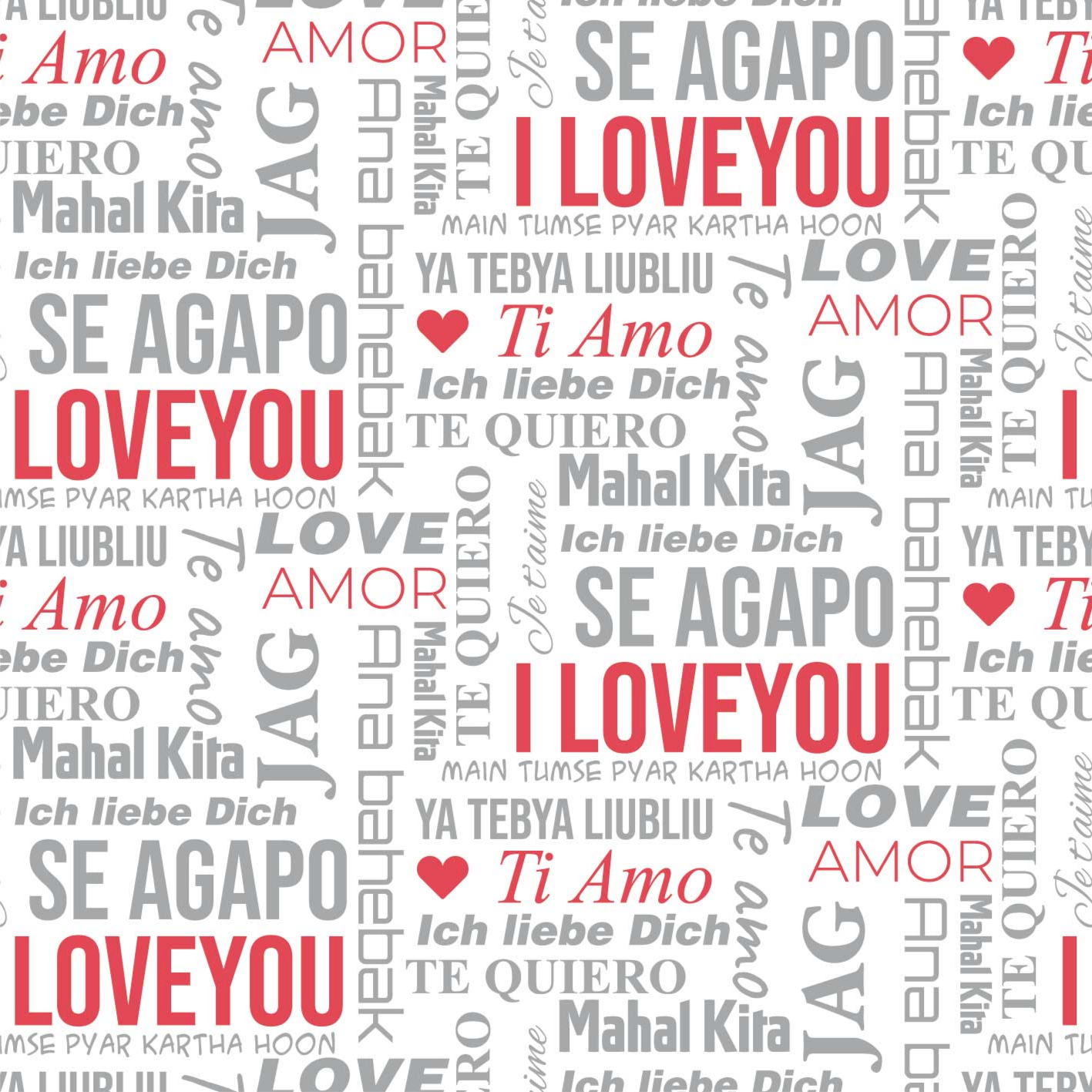 Tapis vinyle citation "je t'aime" en différentes langues - TenStickers
