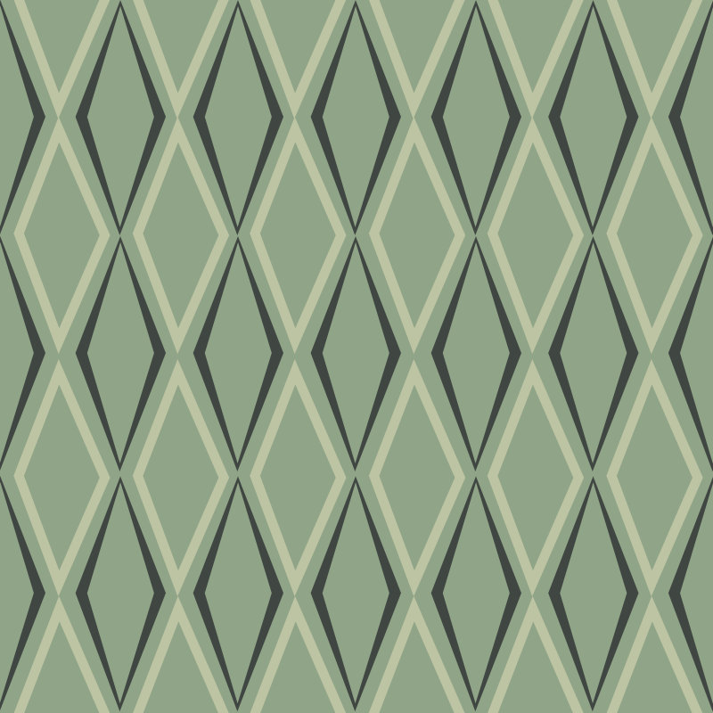 Tapis vinyle vintage diamants verts des années 1930 - TenStickers