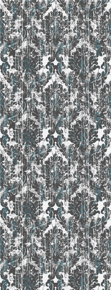 Tapis vinyle vintage motif éléments petits gris anciens - TenStickers