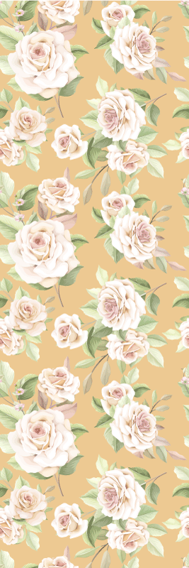 Tapis vinyle vintage motif roses provinciales françaises - TenStickers