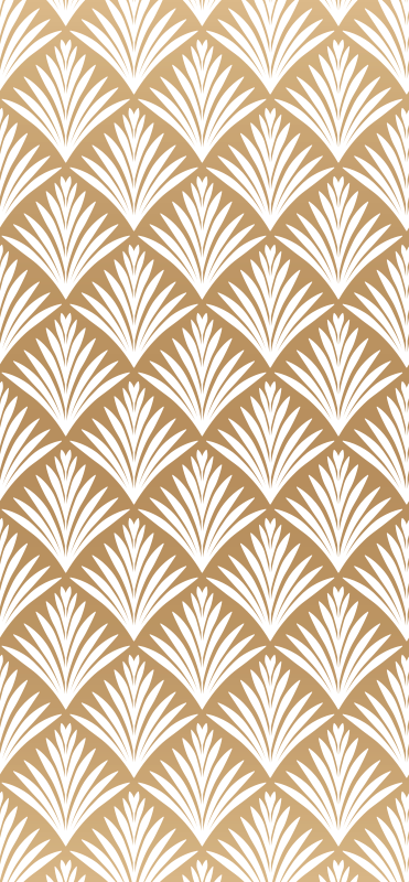 Tapis vinyle vintage feuilles d'or style déco art - TenStickers