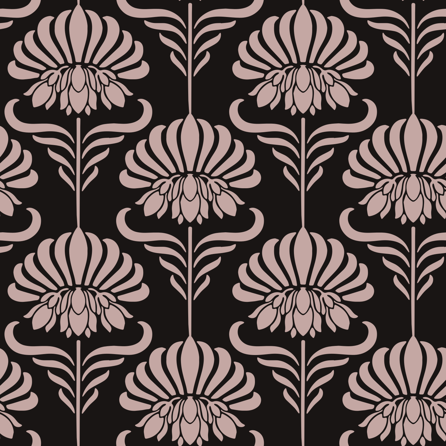 Tapis vinyle vintage motifs art nouveau - TenStickers