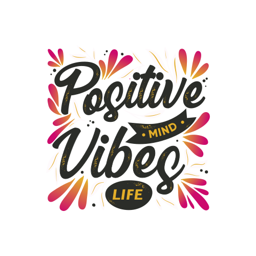 Tapis vinyle citation esprit positif, ondes positives - TenStickers