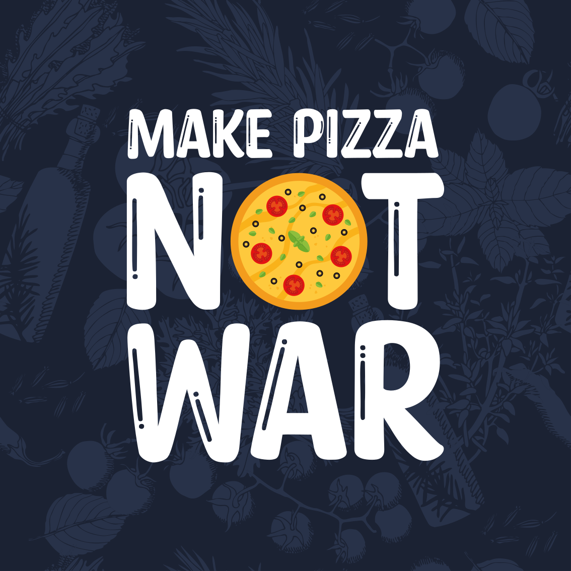 Tapis vinyle citation amusantes font des pizzas - TenStickers