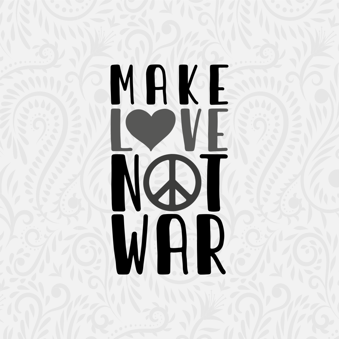 Tapis vinyle citation faites l'amour pas la guerre - TenStickers