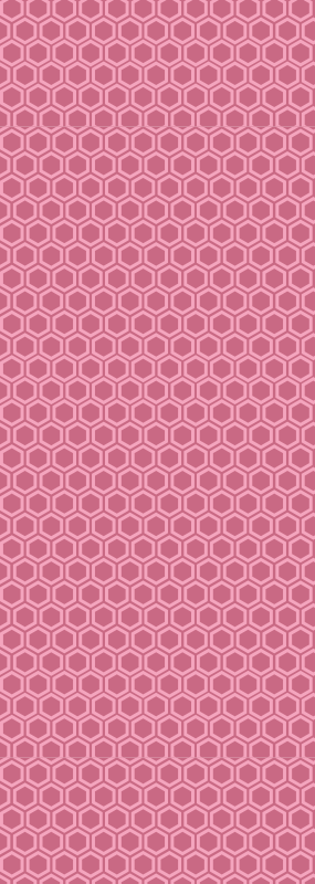 Tapis vinyle texture motif hexagonal rose - TenStickers