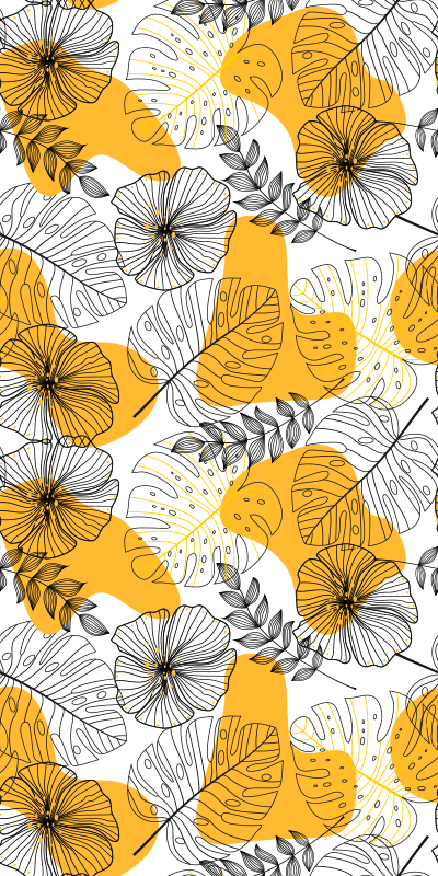 Tapis vinyle texture design floral kallax - TenStickers