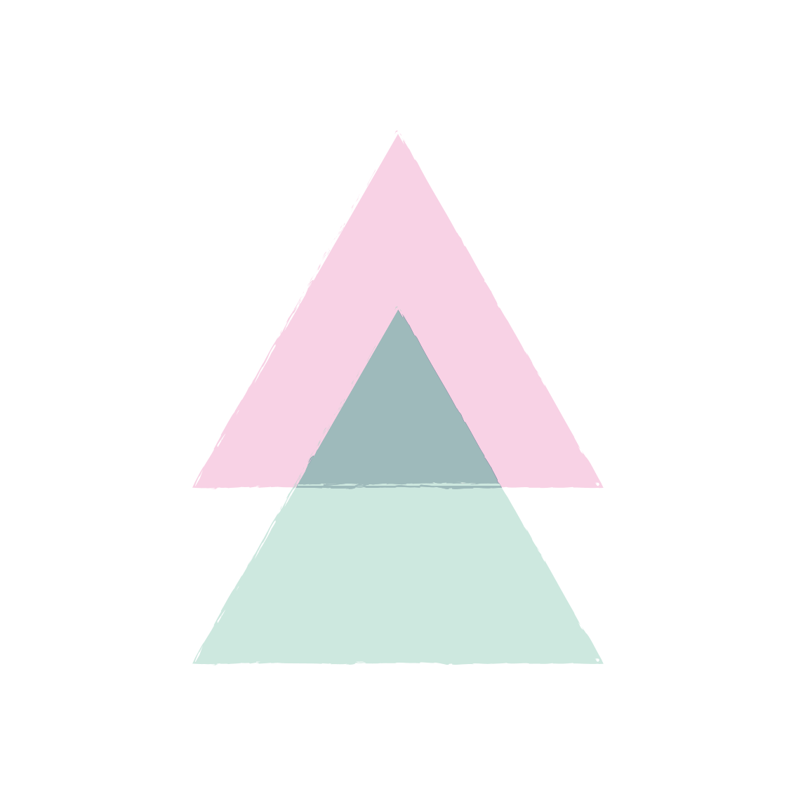 Tapis vinyle géométrique triangles roses et bleus - TenStickers