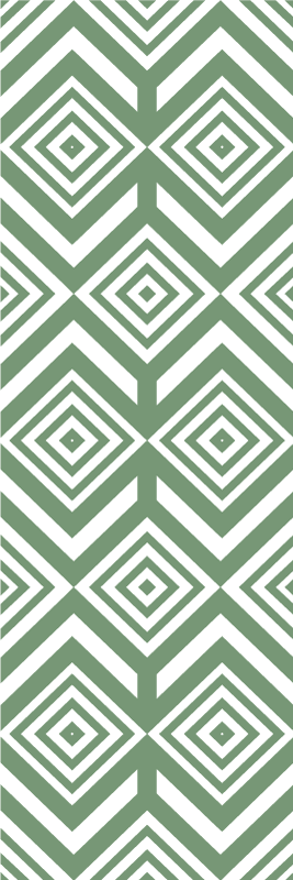 Tapis vinyle salon losanges verts - TenStickers