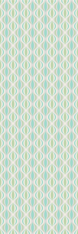 Tapis vinyle couloir motif 70s aux couleurs claires - TenStickers