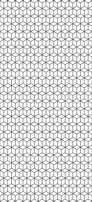 Tapis vinyle couloir cubes à bordure nordique - TenStickers