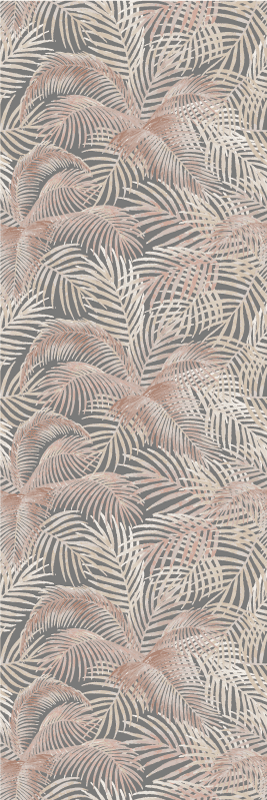 Tapis vinyle couloir contour de feuilles de palmier - TenStickers