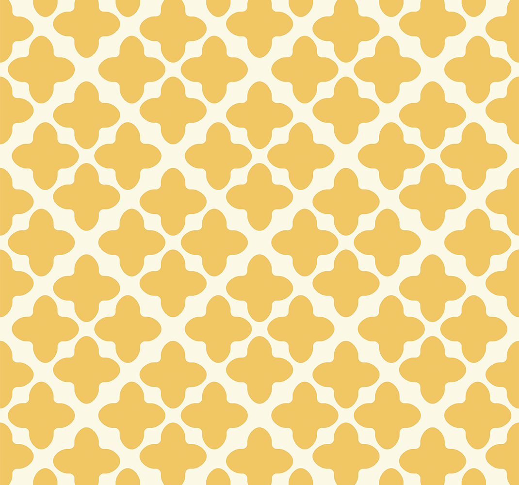 Tapis vinyle jaune motif arabesque - TenStickers